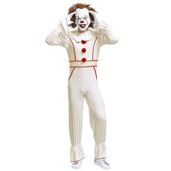 Men's Horror Clown Movie Circus Party Scary Halloween Adult Cosplay Costume N19398