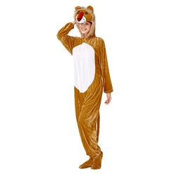 Unisex Funny Lion Furry Animal Circus Bodysuit Cosplay Pajamas Halloween Costume N19426