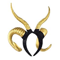 Gothic Dark Department Witch Antelope Horn Headband Halloween Hair Accessory N19534