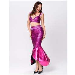 Sexy Mermaid Princess Bra and Fishtail Fairytale Cosplay Halloween Party Costume N19556