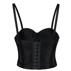 Sexy Punk Metallic Glitter Padded Underwire B Cup Bustier Bra Clubwear Crop Top N19961