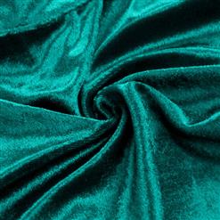 Medieval Victorian Gothic Green Velvet Stand Collar Long Layered Sleeve Shrug Bolero N20160