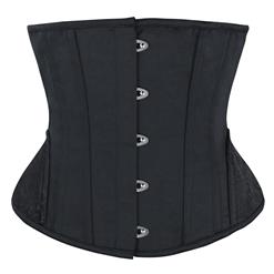 Fashion Black Underbust Corset, Steel Bones Underbust Corset, Waist Training Underbust Corset, Waist Trainer Cincher Belt, Slimmer Body Shaper Belt, Underbust Body Shaper, #N20170