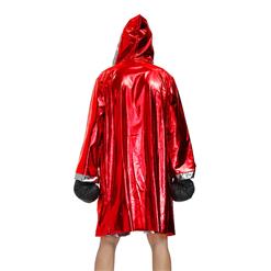 Men's Red World Champion Boxing Clothing Cloak And Shorts Adult Cosplay Costume N20495