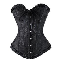 underwire bustier,Corsets,Embroidered satin Adult corset, #N2061