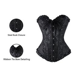 Satin floral lace corset N2061