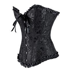 Satin floral lace corset N2061