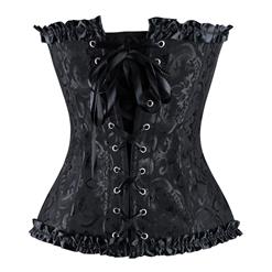 Satin floral lace corset N2061