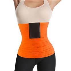 Unisex Elastic Waist Cincher Velcro Breathable Sports Workout Fitness Body Shaper Belt N21470