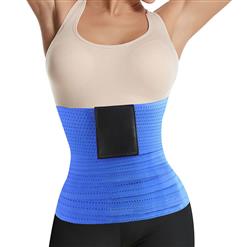 Unisex Elastic Waist Trimmer Girdle Cincher Velcro Breathable Sports Workout Body Shaper Belt N21472