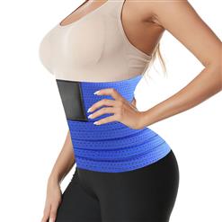 Unisex Elastic Waist Trimmer Girdle Cincher Velcro Breathable Sports Workout Body Shaper Belt N21472