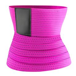 Unisex Elastic Waist Cincher Velcro Girdle Breathable Sports Workout Fitness Body Shaper Belt N21473