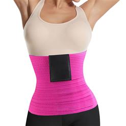 Unisex Elastic Waist Cincher Velcro Girdle Breathable Sports Workout Fitness Body Shaper Belt N21473