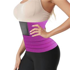 Unisex Elastic Waist Cincher Velcro Girdle Breathable Sports Workout Fitness Body Shaper Belt N21474