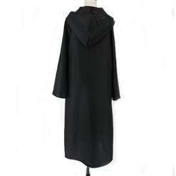 Punk Style Black Hooded Long Sleeves Maxi Cloak Cosplay Party Costume Accessories N21777