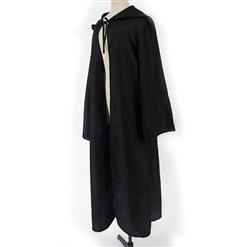 Punk Style Black Hooded Long Sleeves Maxi Cloak Cosplay Party Costume Accessories N21777