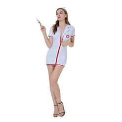 4pcs Sexy Nurse Uniform Adult Cosplay Mini Dress Temptation Lingerie Costume Toy Syringe N21815