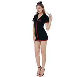 4pcs Sexy Nurse Uniform Adult Cosplay Mini Dress Temptation Lingerie Costume Toy Syringe N21816