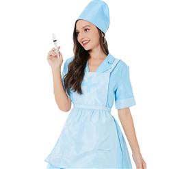 4pcs Sexy Nurse Uniform Cosplay Mini Dress Lingerie Adult Masquerade Costume with Apron N21819
