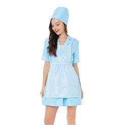 4pcs Sexy Nurse Uniform Cosplay Mini Dress Lingerie Adult Masquerade Costume with Apron N21819