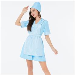 4pcs Sexy Nurse Uniform Cosplay Mini Dress Lingerie Adult Masquerade Costume with Apron N21819