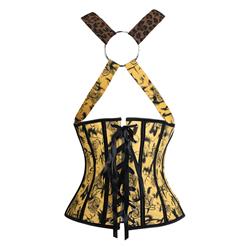 Fashion Suspenders Adjustable Printed Underbust Corset N2221