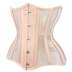 Sexy 14 Steel Boned See-through Mesh and Lace Bodyshaper Underbust Waist Cincher Corset N22277