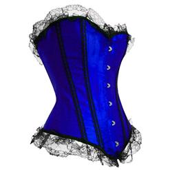 Blue satin corset N2228