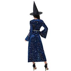 Sultry Long Blue Split Sorceress Costume N22301