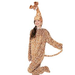 3pcs Unisex Funny Giraffe Animal Bodysuit Pajama Adult Cosplay Halloween Costume N22304