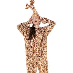 3pcs Unisex Funny Giraffe Animal Bodysuit Pajama Adult Cosplay Halloween Costume N22304