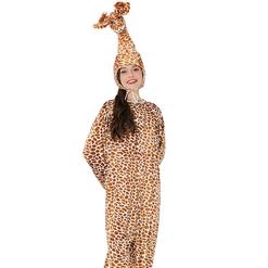 3pcs Unisex Funny Giraffe Animal Bodysuit Pajama Adult Cosplay Halloween Costume N22304