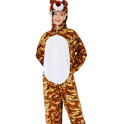 Unisex Funny Bear Furry Animal Circus Bodysuit Cosplay Pajamas Halloween Costume N22305