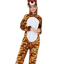 Unisex Funny Bear Furry Animal Circus Bodysuit Cosplay Pajamas Halloween Costume N22305