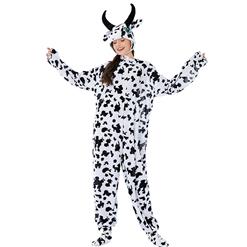 3pcs Unisex Funny Cow Animal Bodysuit Pajama Adult Cosplay Halloween Costume N22306