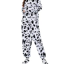 3pcs Unisex Funny Cow Animal Bodysuit Pajama Adult Cosplay Halloween Costume N22306