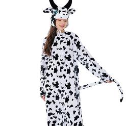 3pcs Unisex Funny Cow Animal Bodysuit Pajama Adult Cosplay Halloween Costume N22306