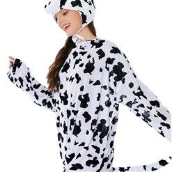 3pcs Unisex Funny Cow Animal Bodysuit Pajama Adult Cosplay Halloween Costume N22306