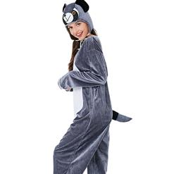 Unisex Funny Bear Furry Animal Circus Bodysuit Cosplay Pajamas Halloween Costume N22353