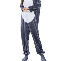 Unisex Funny Bear Furry Animal Circus Bodysuit Cosplay Pajamas Halloween Costume N22353