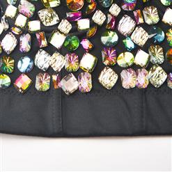 Sexy Sweets Studded Gem B Cup Spaghetti Straps Bustier Bra Clubwear Crop Top N22634