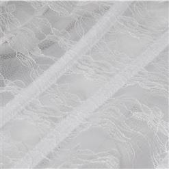 Sexy Fashion Zipper White See-through Strapless Plastic Bones Corset N22637