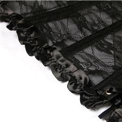 Sexy Fashion Zipper Black See-through Strapless Plastic Bones Corset N22638
