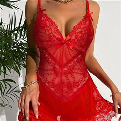 Sexy Babydoll Lingerie, Sexy Backless Chemise Nightwear, Low-bra Babydoll Lingerie, Valentine's Day Sexy Lingerie, Valentine's Day Night Dress Lingerie, Sexy Slip Dress Babydoll Lingerie, #N22713