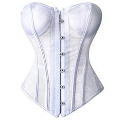 Strapless White Lace Corset N2300
