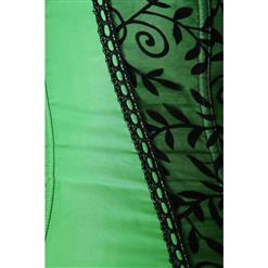 Green Vines Velvet Strapless Corset N2336