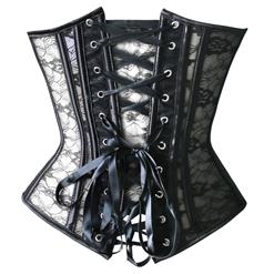 Strapless Black Lace Corset N2348