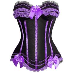 Elegant Black and Purple Corset N2564