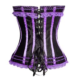 Elegant Black and Purple Corset N2564