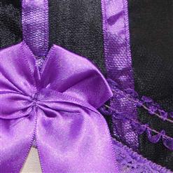 Elegant Black and Purple Corset N2564